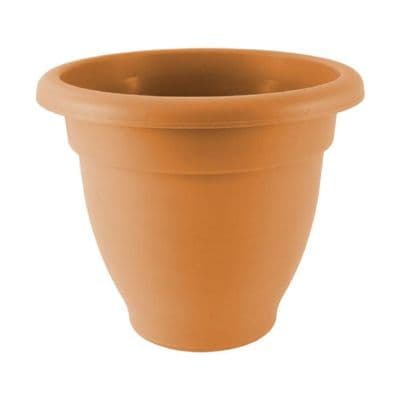 Round Curved 40cm Terracotta Plastic Planter Pot