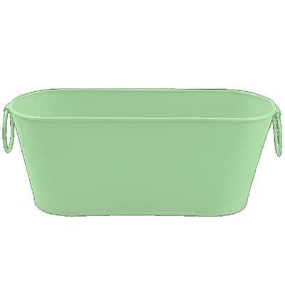 Sage Green 27cm Metal Kitchen Herb Or Garden Flower Planter