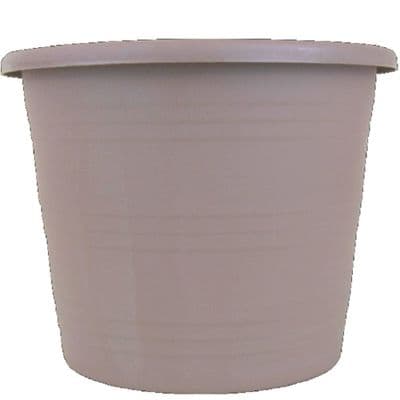 Sand Brown 24cm Plastic Garden Planter Pot