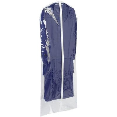 SimpleStore 122cm Clear Plastic Zipped Dress Garment Cover / Bag