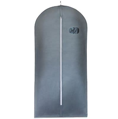 SimpleStore Grey 132cm Long Dress & Coat Garment Cover / Bag