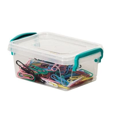 Small Mini 0.3L 13cm Clear Plastic Bead Craft or Paperclip  Storage Box