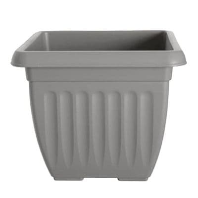 Square 40cm Dove Grey Plastic Garden Planter