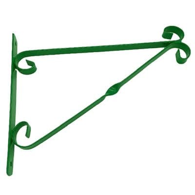 Strong Green Scrolled Metal Hanging Basket Bracket 40cm