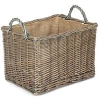 Suffolk 35cm Rectangle Wicker Log Basket