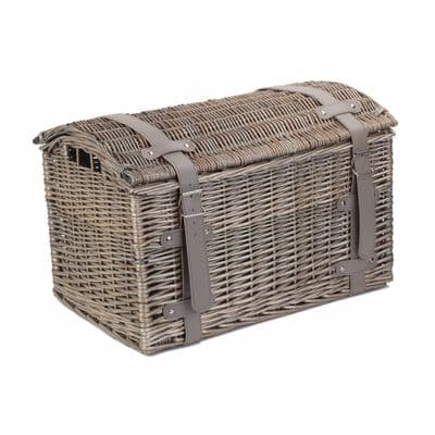 Suffolk Medium Domed Antiqued Wicker Basket Trunk