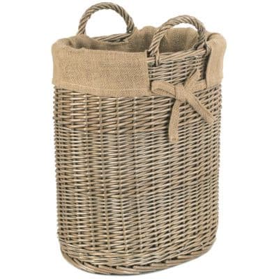 Suffolk Slim Oval Lined Umbrella & Walking Stick Basket