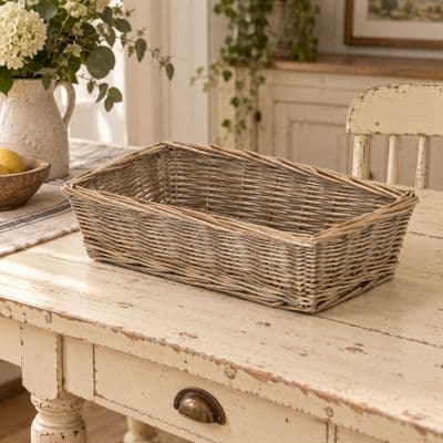 Suffolk Small Narrow 34cm Tapered Wicker Basket