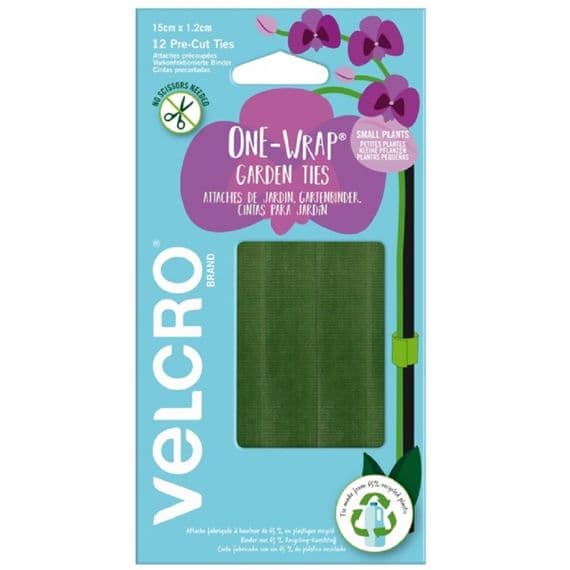 Velcro 12 Pack Pre cut 15cm Garden Plant Ties