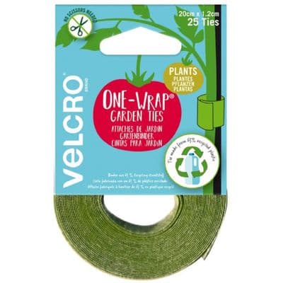 Velcro 25 Pack Pre-cut 20cm Garden Plant Ties