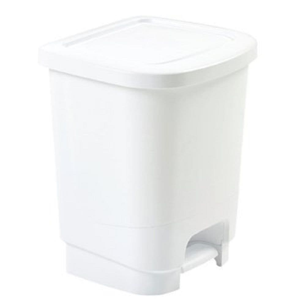 White 8L Bathroom Sink Flip Lid Pedal Bin