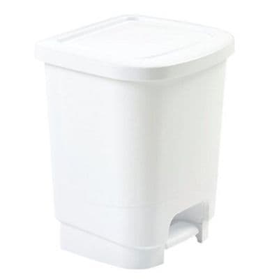 White 8L Bathroom Sink Flip Lid Pedal Bin