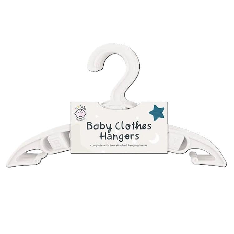 White Plastic Baby Clothes Hangers 20 Pack