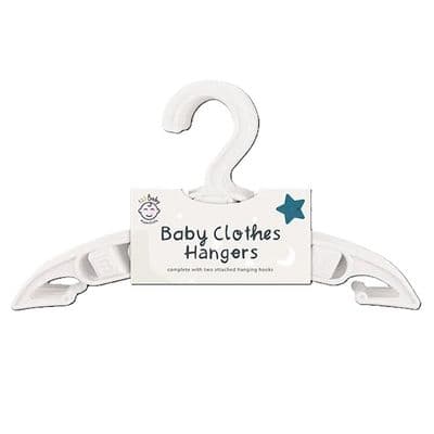 White Plastic Baby Clothes Hangers 20 Pack
