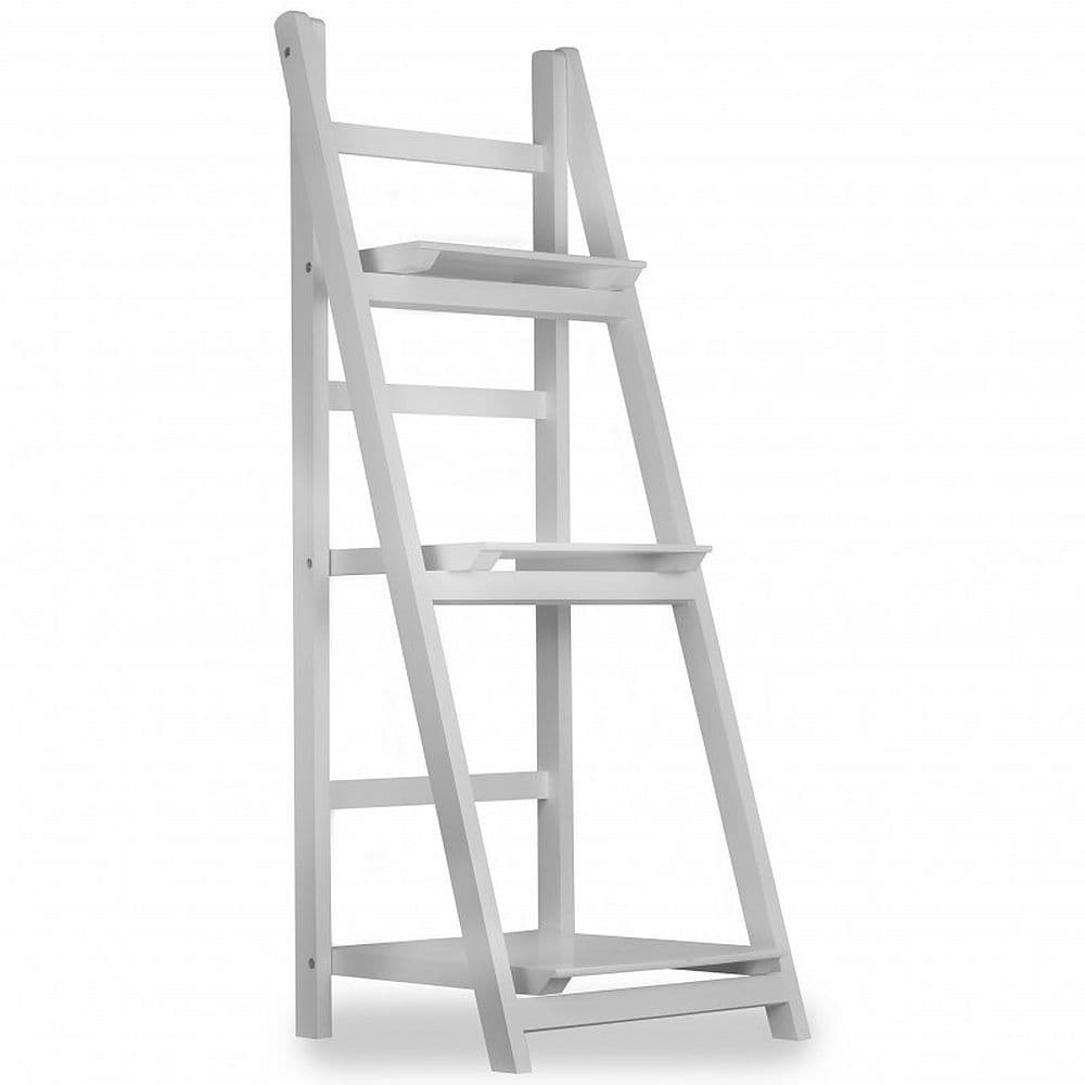 White Step Ladder Shelves Unit H112 x W42cm