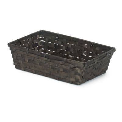 Willowdale 32cm Black Wicker Basket Tray