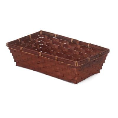 Willowdale 32cm Dark Brown Wicker Basket Tray