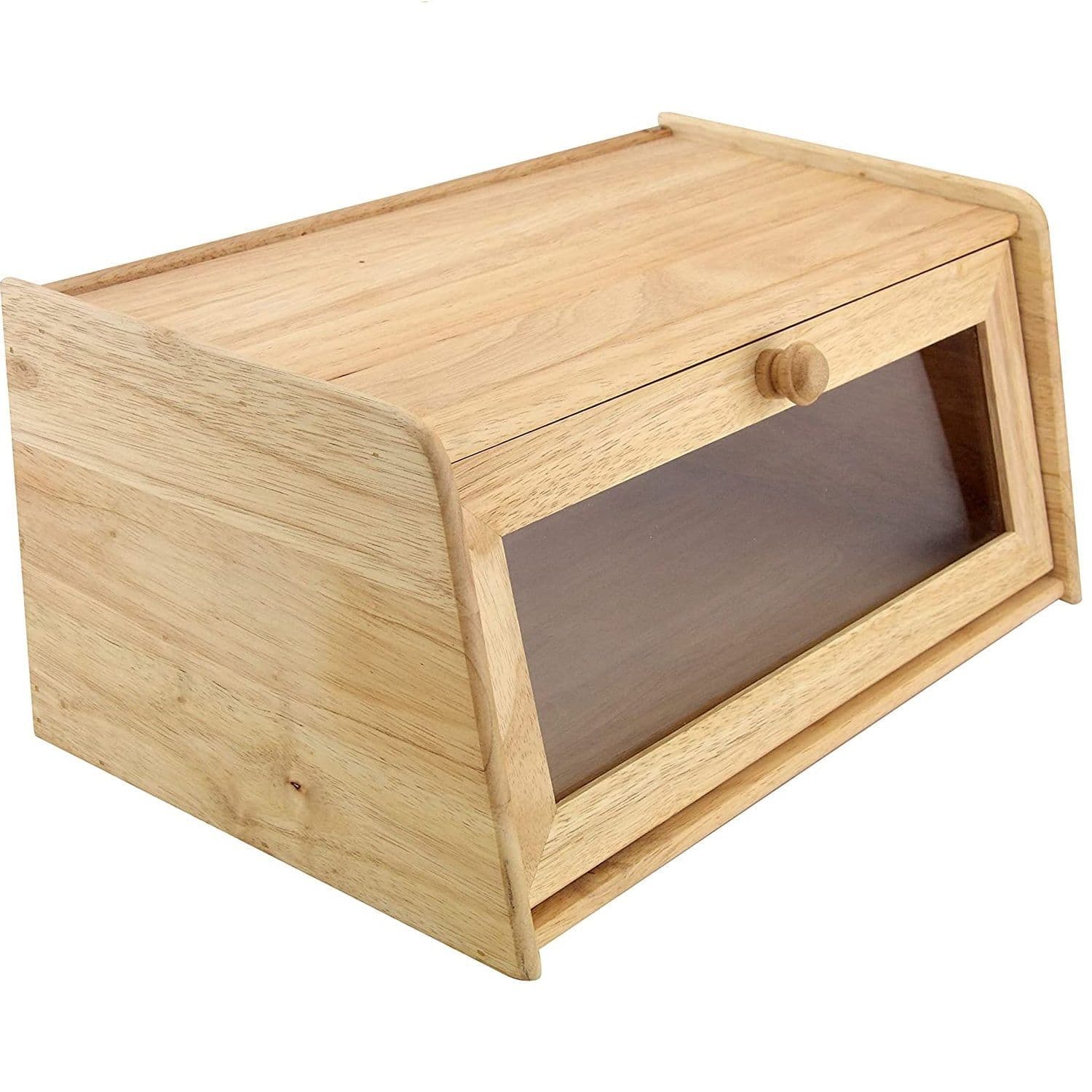 Wooden Clear Drop Front Bread Bin wooden-clear-drop-front-bread-bin