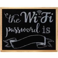 Wooden Framed Memo or WiFi Chalkboard 30cm