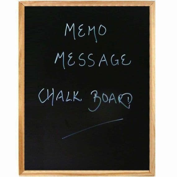 Wooden Framed Memo or WiFi Chalkboard 30cm