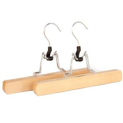 Wooden Trouser & Skirt Clamp Hangers 2 Pack