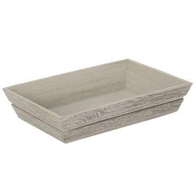 Woodvale 38cm Grey Wooden Wine Hamper Tray