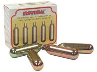16 Gram CO2 Cartridges For Mini Kegs (Brewferm, pack of 10)