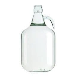 5 Litre / 1 Gallon Clear Glass Demijohn, One Handle With Bung And Airlock (max 6 per order)