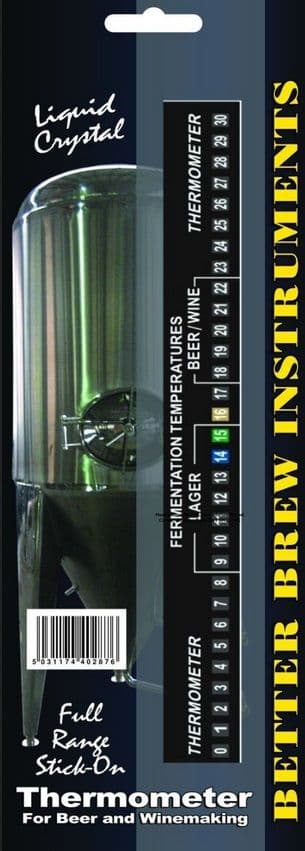 Better Brew Full Range LCD Thermometer (0-30C), bigger than the similar Brewferm part