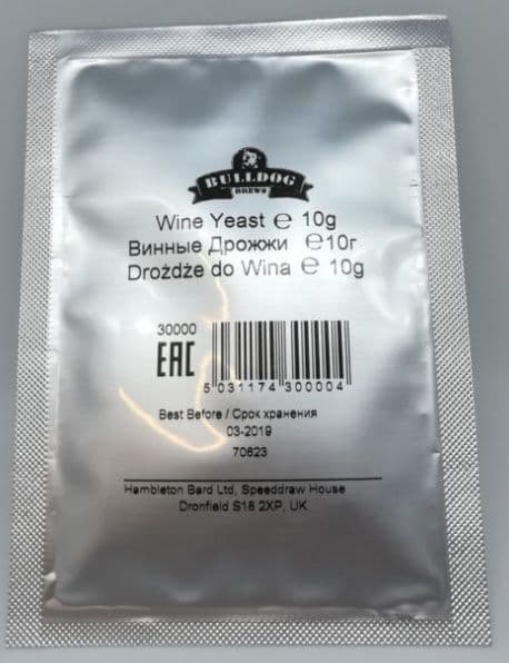 Bulldog Wine Yeast 10 grams (30000) for up to 25 litres