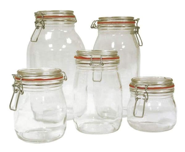 Canning Jar 1 Litre + Lid + Clasp