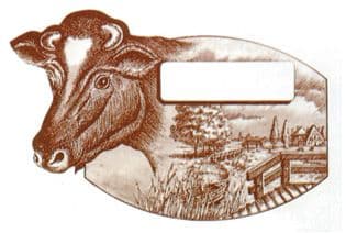 Cheese Labels Cow 80x55 mm 10 pieces