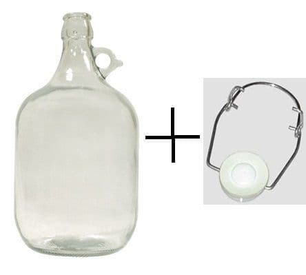 Craft Range 5 Litre Clear Glass Demijohn With Swingtop Lid (max 6 per order)
