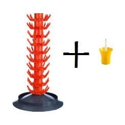 Craft Range 80 Bottle Tree / Drainer PLUS Yellow Rinser / Sanitizer