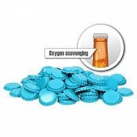 Crown Caps Oxygen Scavenging Light Blue 100 Pack