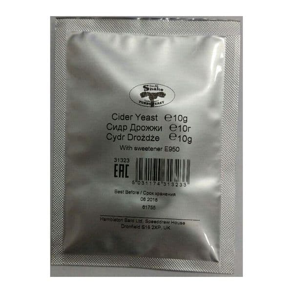 DoubleSnake Cider Yeast 10 grams With Sweetener