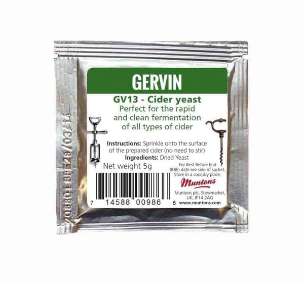 Gervin GV13 Dark Green Label Cider yeast (5 grams)