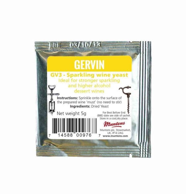 Gervin GV3 Yellow Label Sparkling Wine Champagne Yeast (5 grams)