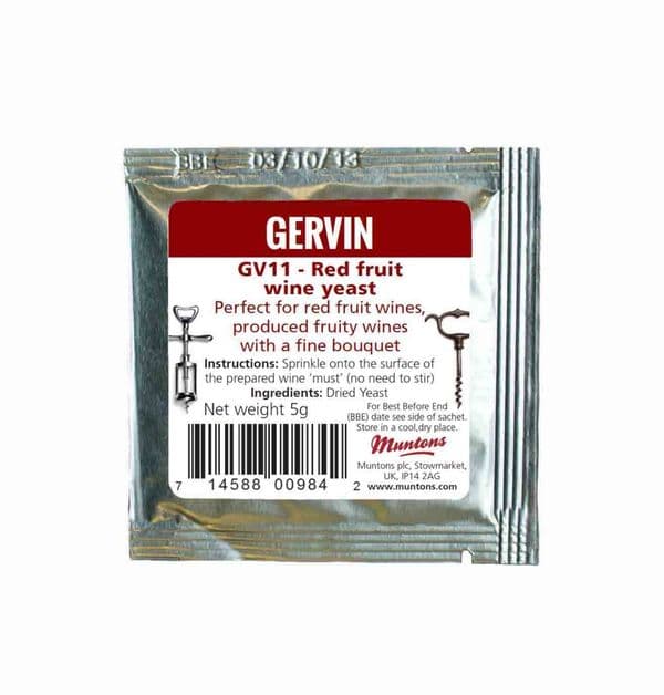 GV11 Dark Red Label  Red Fruit Wine Yeast (5 grams)