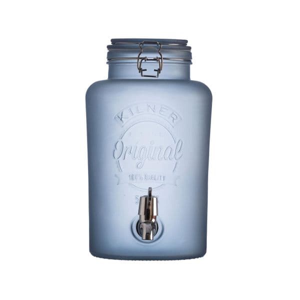 Kilner Blue Frosted Dispenser 5 Litre