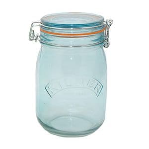 Kilner Round Clip Top Blue Jar 1 Litre