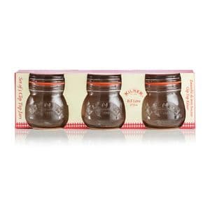 Kilner Set Of 3 Round Clip Top Jars 0.5 Litre