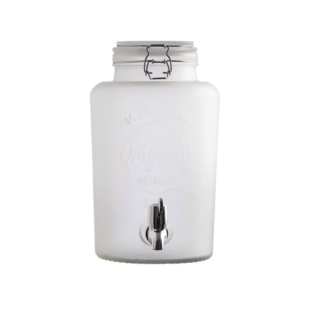 Kilner White Frosted Dispenser 5 Litre