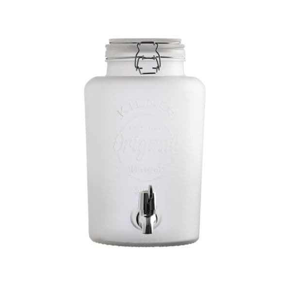 Kilner White Frosted Dispenser 5 Litre