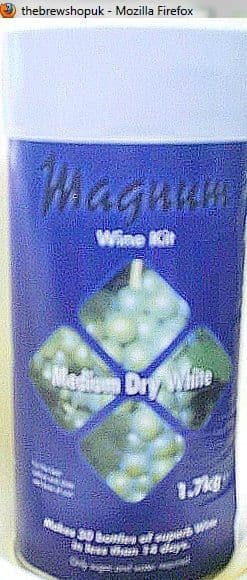 Magnum Medium Dry White Wine Kit