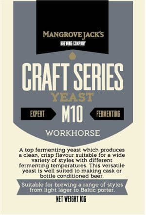 Mangrove Jack's Workhorse Yeast M10 10g (BB Nov 17, 90% OFF)