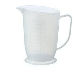 Measuring Jug Graduated, White Plastic 1 Liter