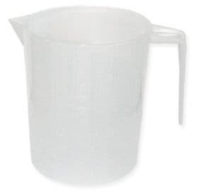 Measuring Jug Graduated, White Plastic 1 Litre