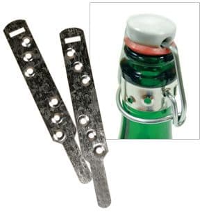 Metal Strap For Fliptop Caps 10 pcs (converts ordinary beer bottle to a swing top)