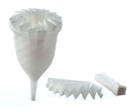Pack Of 10 Paper Filters For Plastic Spiral Funnel 15 cm